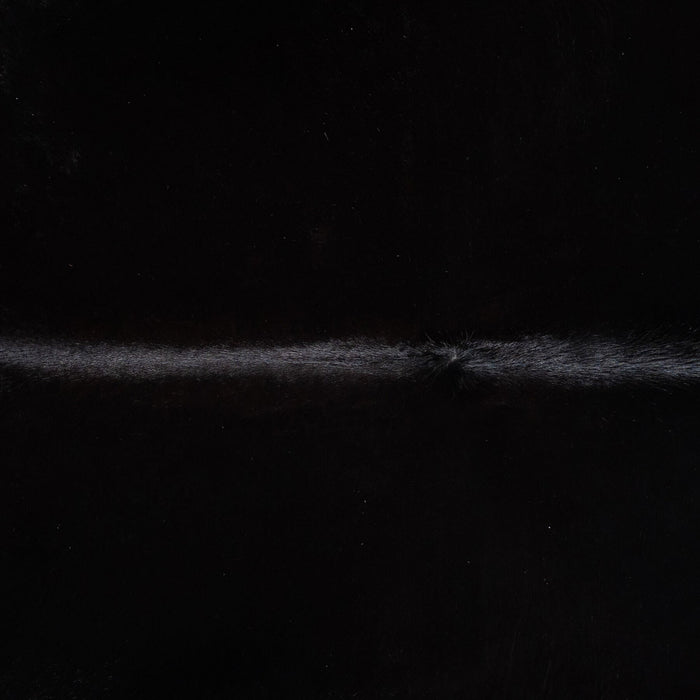 Brazilian Solid Black Cowhide Rug Size 6'10" L x 6'0" W 8660