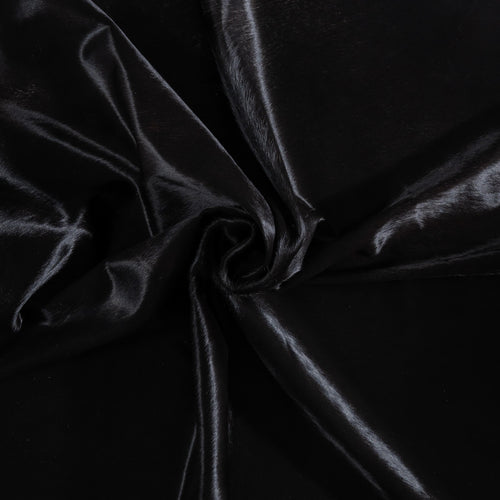 Brazilian Solid Black Cowhide Rug Size 6'10" L x 7'2" W 8661