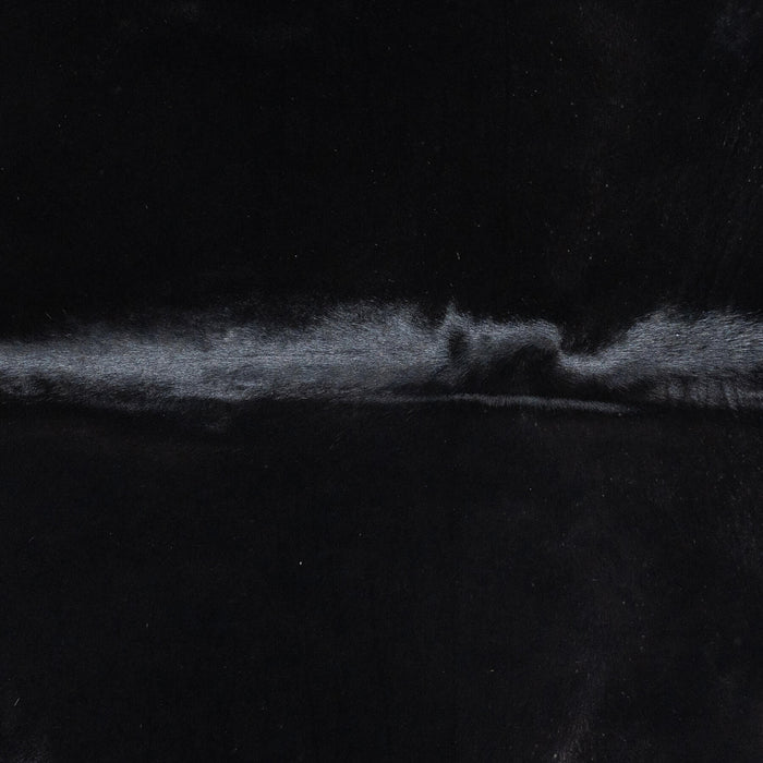 Brazilian Solid Black Cowhide Rug Size 6'9" L x 6'11" W 8663