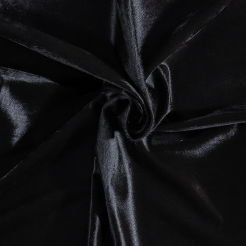 Brazilian Solid Black Cowhide Rug Size 6'9" L x 6'11" W 8663