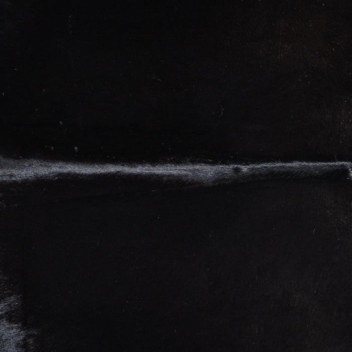 Brazilian Solid Black Cowhide Rug Size 6'9" L x 6'7" W 8672