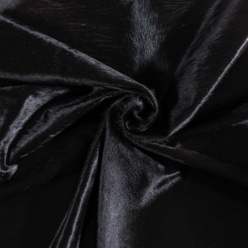Brazilian Solid Black Cowhide Rug Size 6'8" L x 6'2" W 8674