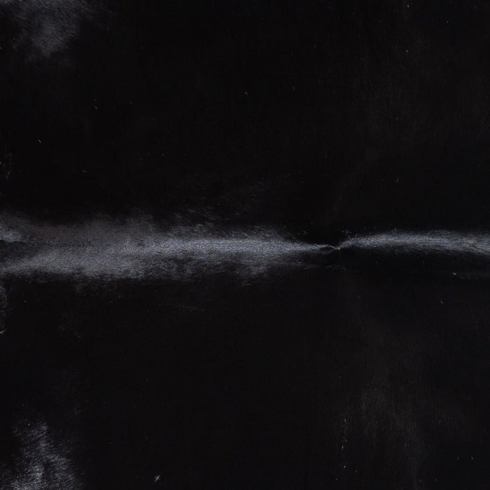 Brazilian Solid Black Cowhide Rug Size 6'10" L x 6'9" W 8679