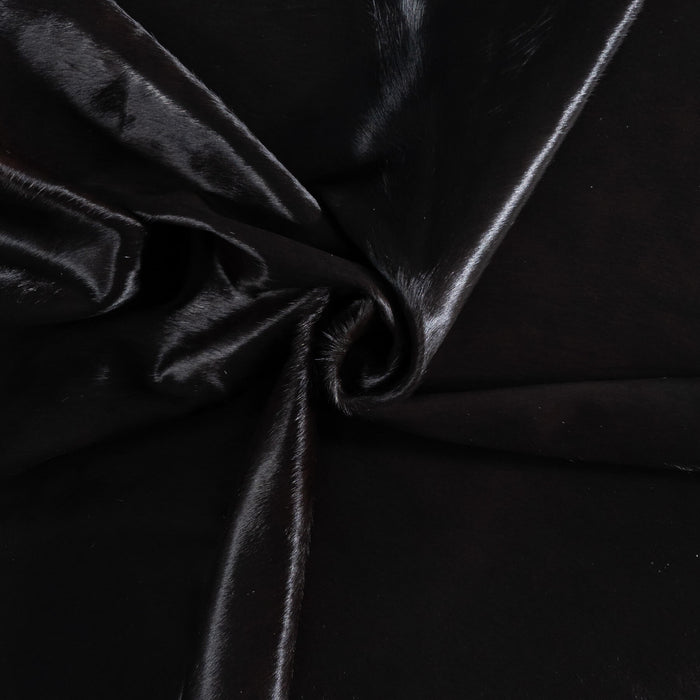 Brazilian Solid Black Cowhide Rug Size 6'4" L x 6'4" W 8682