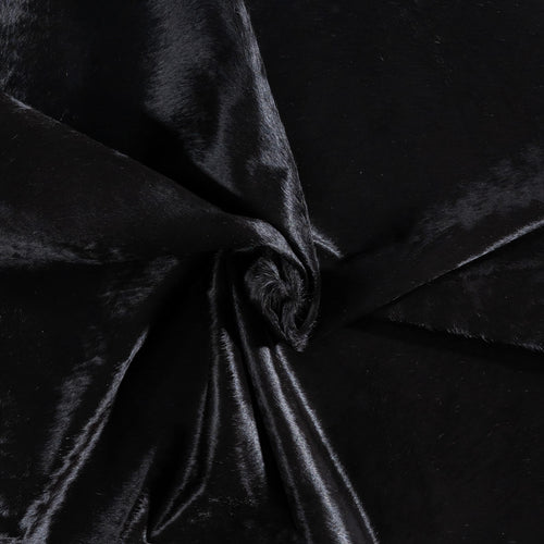 Brazilian Solid Black Cowhide Rug Size 6'10" L x 5'7" W 8684