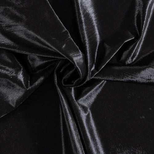 Brazilian Solid Black Cowhide Rug Size 6'4" L x 5'10" W 8685