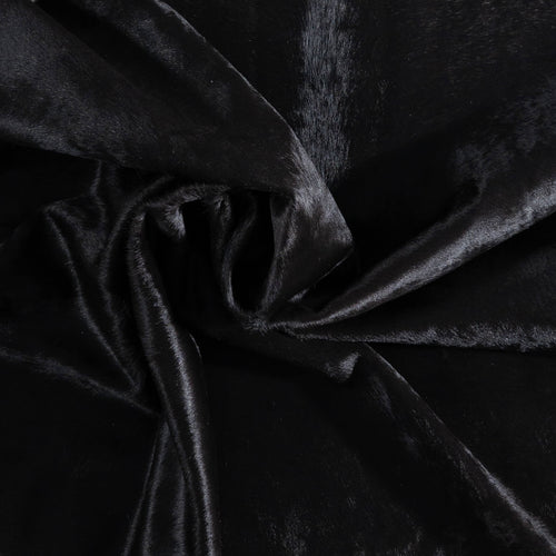 Brazilian Solid Black Cowhide Rug Size 6'4" L x 6'1" W 8686