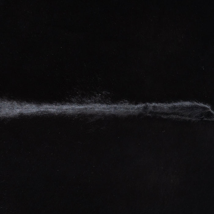 Brazilian Solid Black Cowhide Rug Size 5'11" L x 5'8" W 8691