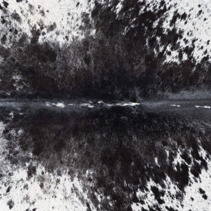 Brazilian Black Salt and Pepper Cowhide Rug Size 7'1" L x 6'9" W 8700