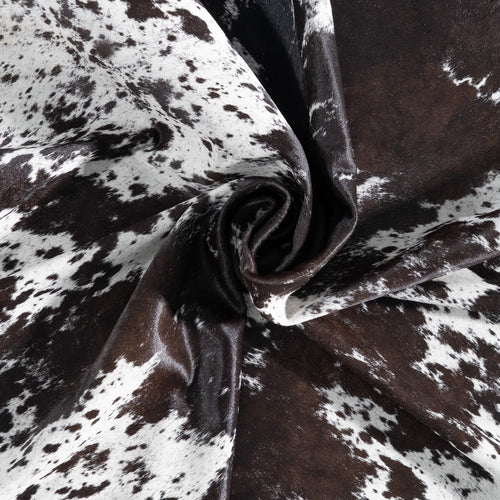 Brazilian Black Salt and Pepper Cowhide Rug Size 7'8" L x 6'10" W 8705