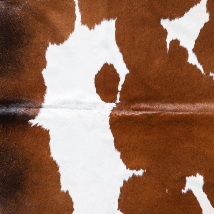 Brazilian Chocolate and White Cowhide Rug Size 6'3" L x 5'1" W 8707