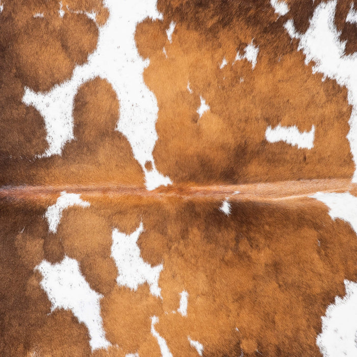 Brazilian Chocolate and White Cowhide Rug Size 6'2" L x 5'2" W 8708
