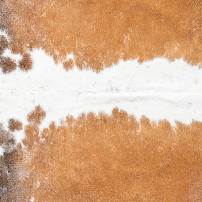 Brazilian Chocolate and White Cowhide Rug Size 7'7" L x 6'5" W 8713