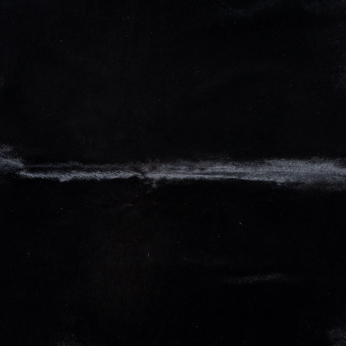 Brazilian Solid Black Cowhide Rug Size 8'0" L x 7'1" W 8734