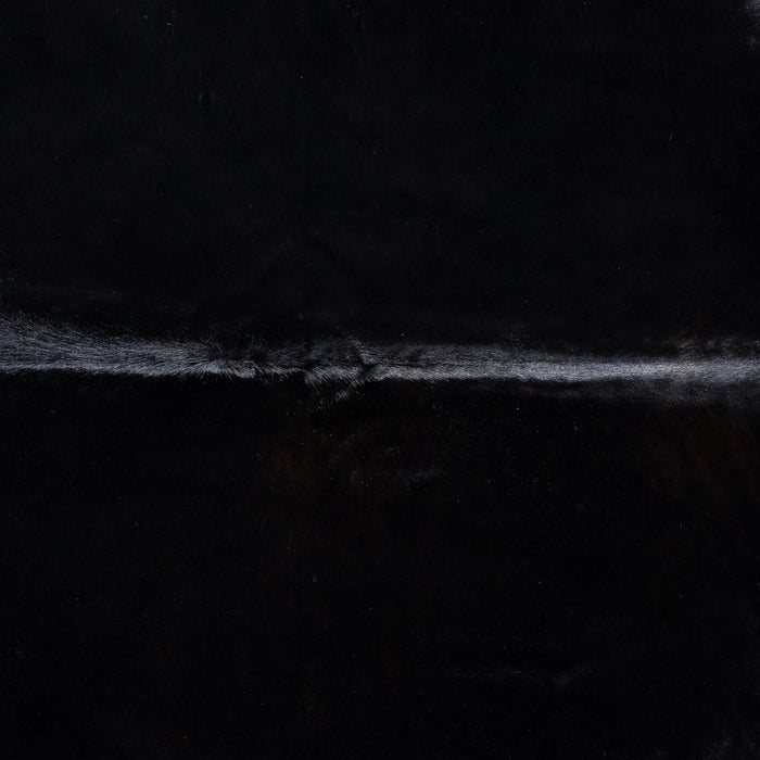 Brazilian Solid Black Cowhide Rug Size 7'11" L x 7'1" W 8735