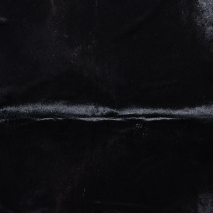 Brazilian Solid Black Cowhide Rug Size 7'11" L x 7'3" W 8737