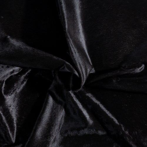 Brazilian Solid Black Cowhide Rug Size 7'7" L x 7'2" W 8738