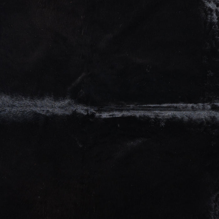 Brazilian Solid Black Cowhide Rug Size 7'9" L x 7'1" W 8739
