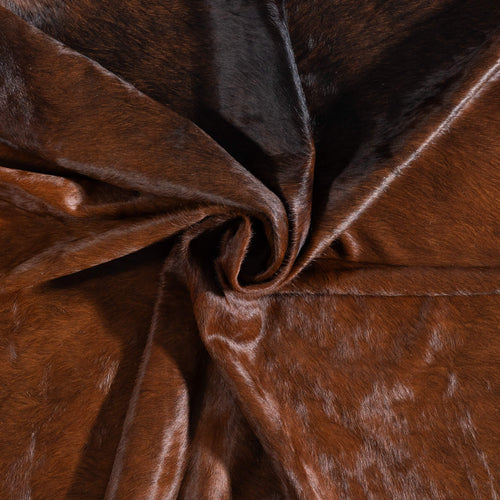 Brazilian Mahogany Cowhide Rug Size 7'3" L x 6'1" W 8746