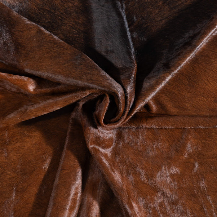 Brazilian Mahogany Cowhide Rug Size 7'3" L x 6'1" W 8746