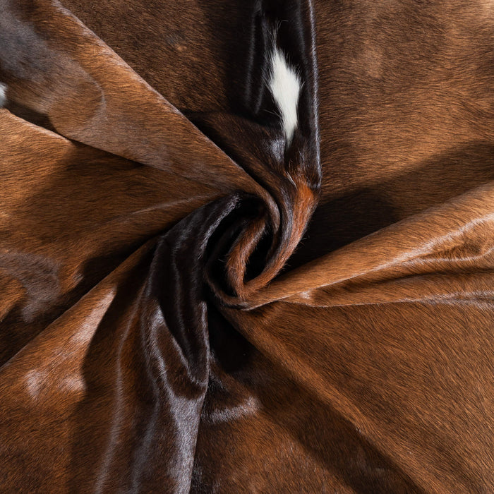 Brazilian Mahogany Cowhide Rug Size 7'1" L x 6'9" W 8750