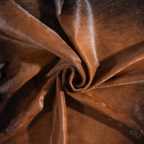 Brazilian Mahogany Cowhide Rug Size 7'0" L x 6'6" W 8751