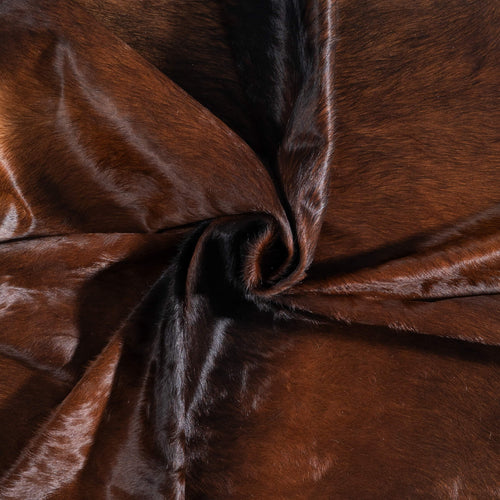 Brazilian Mahogany Cowhide Rug Size 7'1" L x 6'9" W 8755