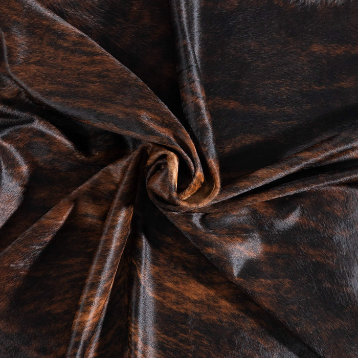Brazilian Dark Brindle Cowhide Rug Size 7'5" L x 6'6" W 8791