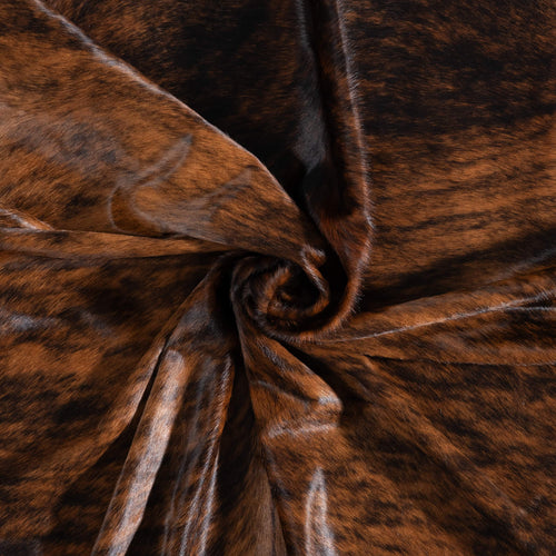 Brazilian Brindle Cowhide Rug Size 7'3" L x 6'5" W 8793