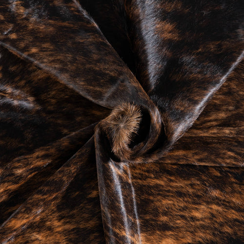 Brazilian Brindle Cowhide Rug Size 7'9" L x 6'11" W 8806