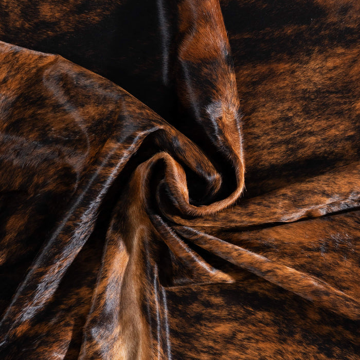 Brazilian Brindle Cowhide Rug Size 8'1" L x 6'11" W 8813
