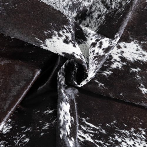 Brazilian Black Salt and Pepper Cowhide Rug Size 6'2" L x 5'5" W 8844
