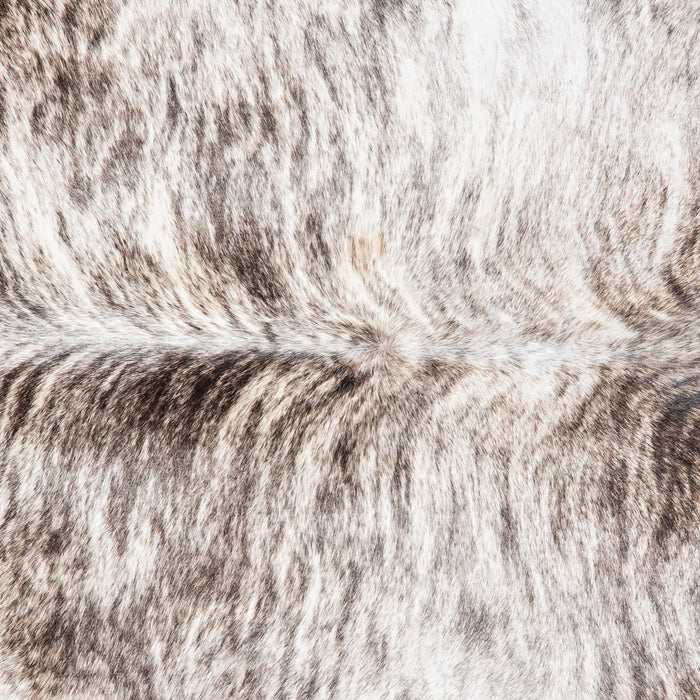 Brazilian Light Grey Brindle Cowhide Rug Size 7'10" L x 7'6" W 8865