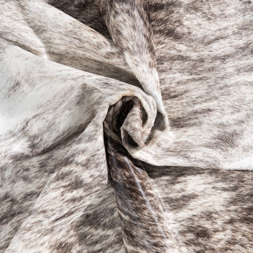 Brazilian Light Grey Brindle Cowhide Rug Size 7'10" L x 7'6" W 8865