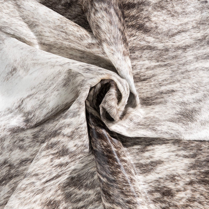 Brazilian Light Grey Brindle Cowhide Rug Size 7'10" L x 7'6" W 8865