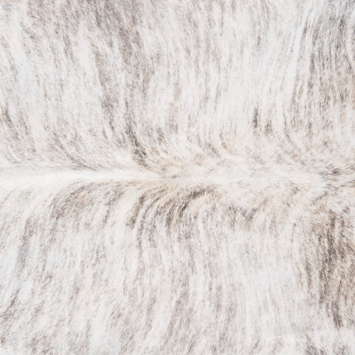 Brazilian Light Grey Brindle Cowhide Rug Size 7'8" L x 7'6" W 8866