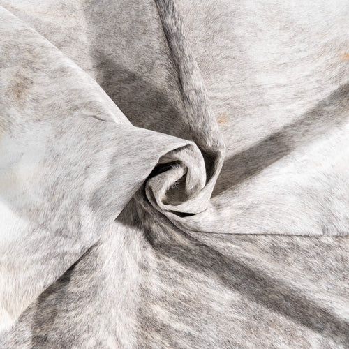Brazilian Light Grey Brindle Cowhide Rug Size 7'7" L x 6'9" W 8867