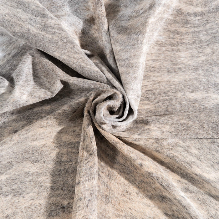 Brazilian Light Grey Brindle Cowhide Rug Size 7'9" L x 7'2" W 8869