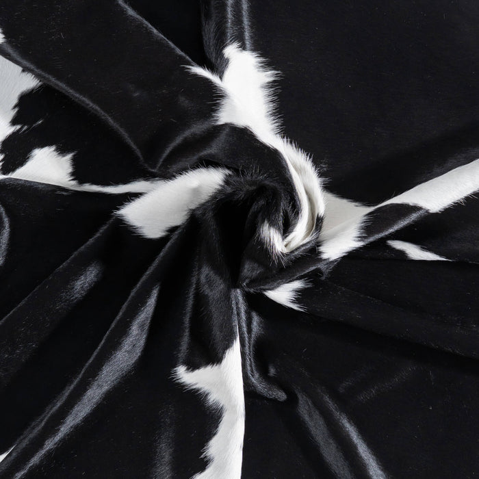 Brazilian Black and White Cowhide Rug Size 7'6" L x 6'0" W 8883