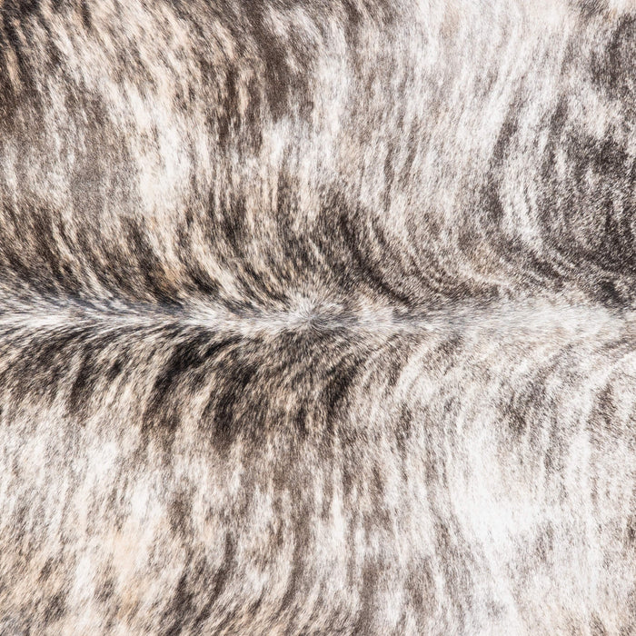 Brazilian Light Grey Brindle Cowhide Rug Size 7'8" L x 6'4" W 8884