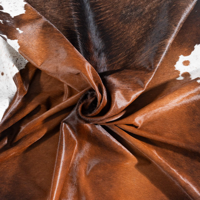 Brazilian Mahogany Cowhide Rug Size 7'11" L x 7'4" W 8894