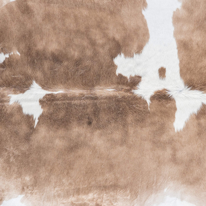 Brazilian Palomino and White Cowhide Rug Size 7'2" L x 6'10" W 8900