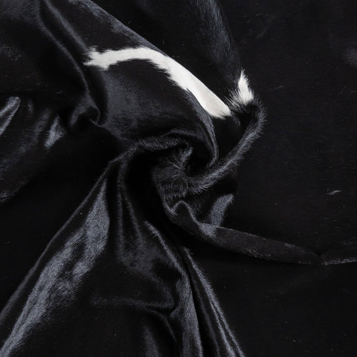 Brazilian Black and White Cowhide Rug Size 8'1" L x 7'6" W 8913