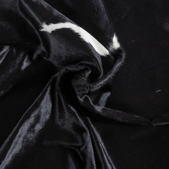 Brazilian Black and White Cowhide Rug Size 8'1" L x 7'6" W 8913