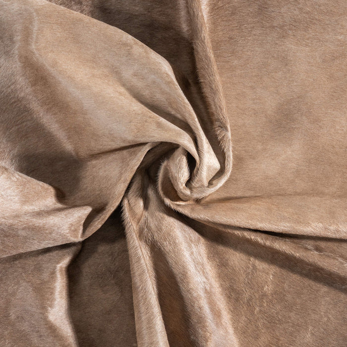Brazilian Beige Cowhide Rug Size 7'4" L x 6'11" W 8915
