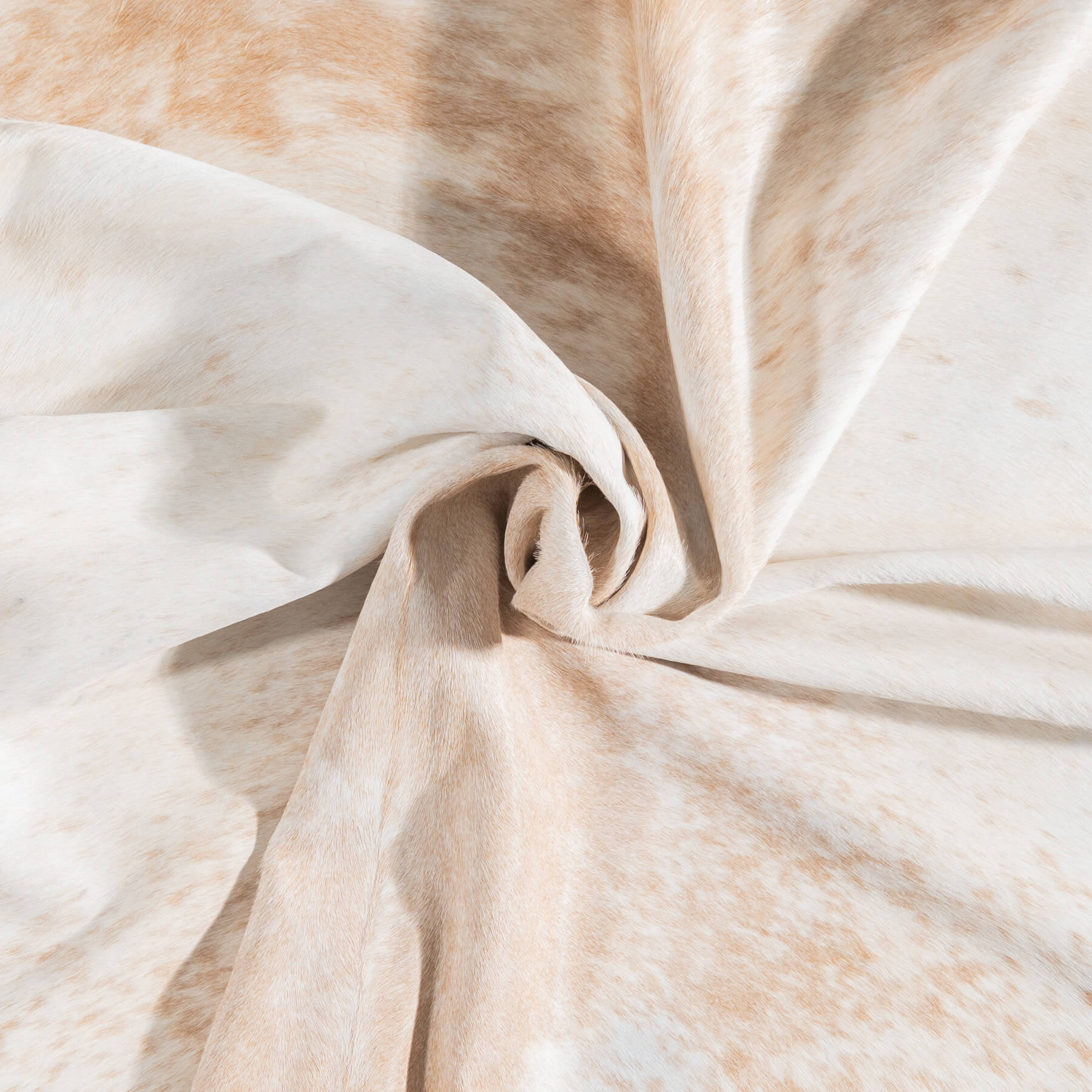 Brazilian Palomino and White Cowhide Rug Size 7'11