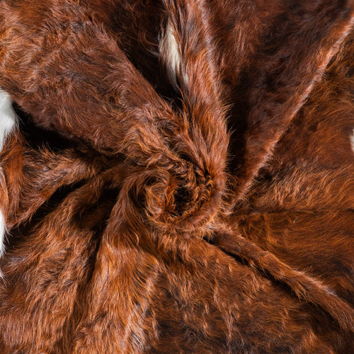 Brazilian Brindle White Belly Cowhide Rug Size 8'4" L x 7'3" W 8932