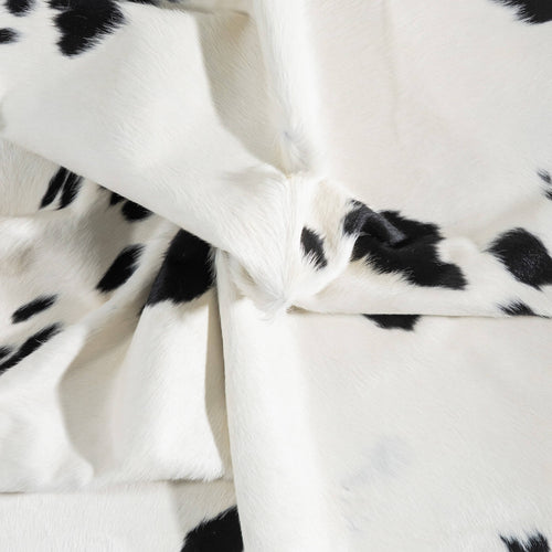 Brazilian Black and White Cowhide Rug Size 7'8" L x 6'11" W 8934