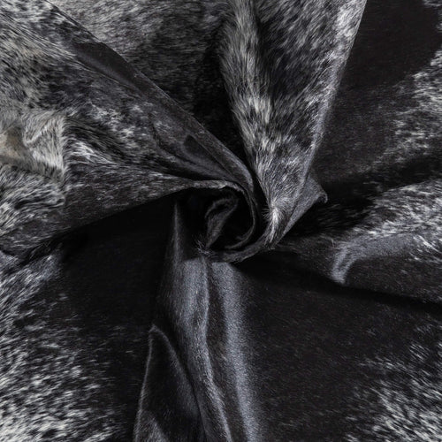 Brazilian Black and White Cowhide Rug Size 7'7" L x 6'9" W 8945