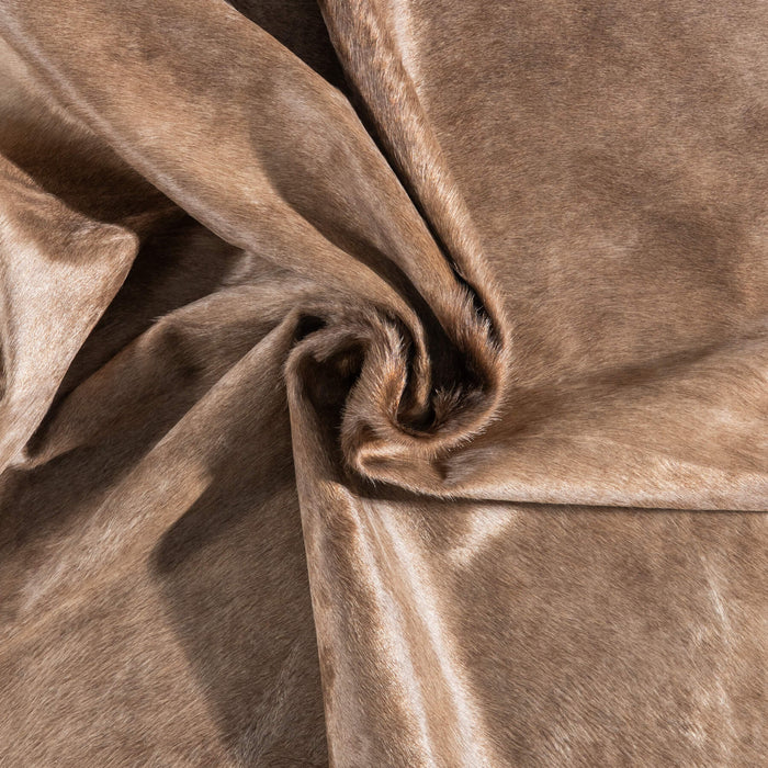Brazilian Beige Cowhide Rug Size 7'4" L x 6'8" W 8947